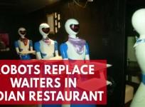 Robots replace waiters in Indian restaurant