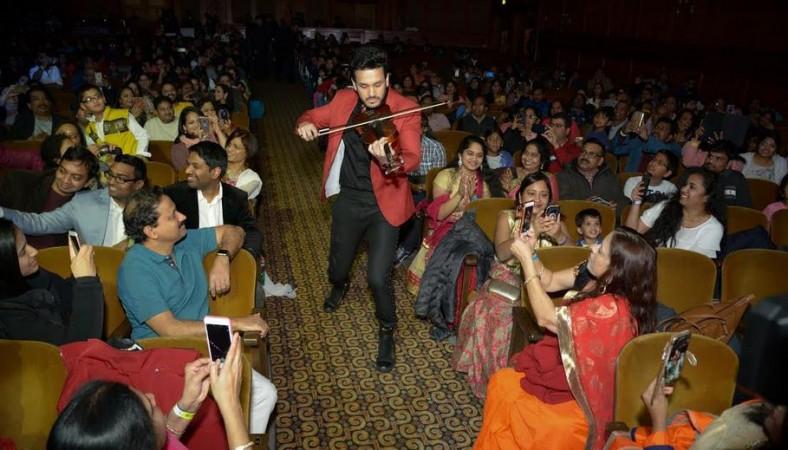Akhil Akkineni performance at Hello US tour Akhil Akkineni performance at Hello US tour