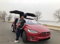 Ritesh Deshmukh with his Tesla Model X