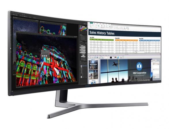 Samsung CH90's ultra-wide 32:9 aspect ratio makes it an ideal monitor for multitasking Samsung CH90 ultra wide monitor