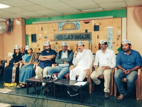 In photo: AAP spokesperson Sanjay Singh talks to reporters in Bengaluru on Thursday, December 21, 2017. Sanjay Singh