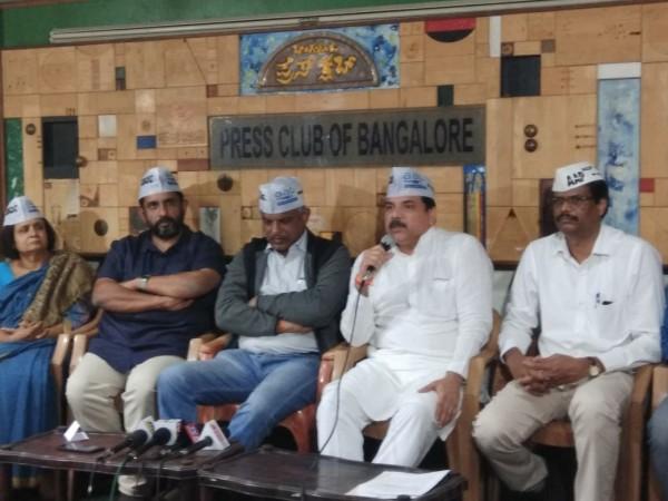 In picture: AAP spokesperson Sanjay Singh speaks to reporters in Bengaluru on Thursday, December 21, 2017 Sanjay Singh