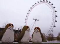 LEGO Porgs appear at locations around London to celebrate Star Wars release