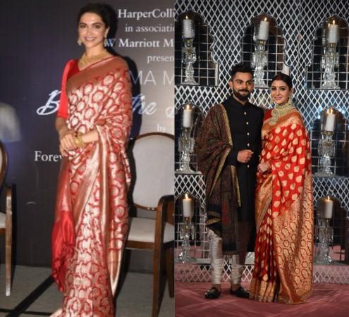Deepika Padukone, Anushka Sharma similar Sabyasachi outfits Deepika Padukone, Anushka Sharma similar Sabyasachi outfits