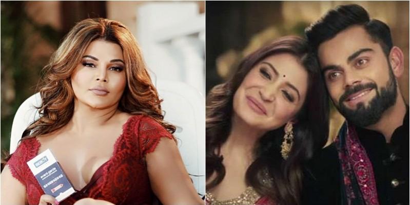 Rakhi Sawant (left) Virat and Anushka (right) Rakhi Sawant (left) Virat and Anushka (right)