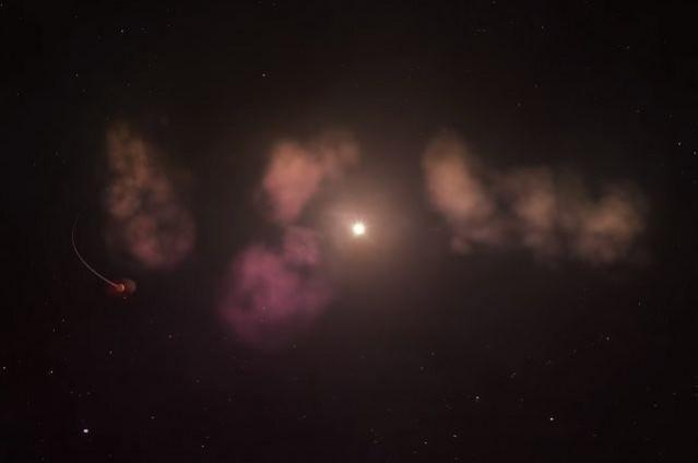 RZ Piscium is surrounded by huge dust clouds that appear to be the remains of one or more destroyed planets. Star devouring planets
