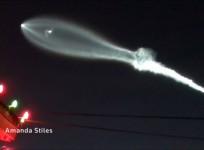 SpaceX rocket with glowing light mistaken for UFO