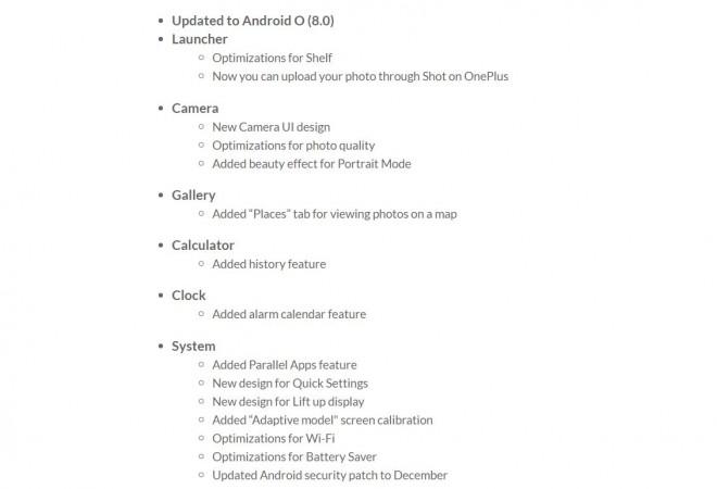 OnePlus 5 gets Android Oreo update: OnePlus 5T's marquee face unlock feature coming soon OnePlus 5, Android Oreo, OxygenOS 5.0, update, change log, face unlock feature
