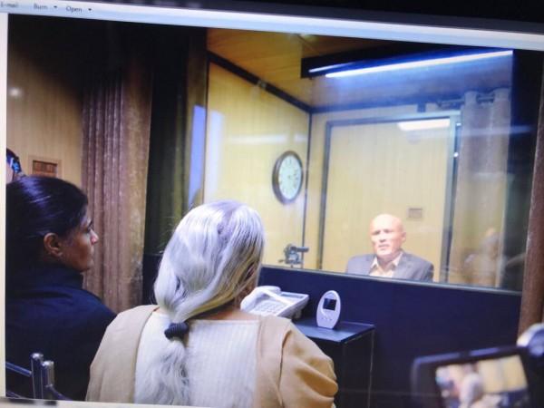 Photo tweeted by Pakistan purportedly showing Kulbhushan Jadhav meeting his wife and mother. Kulbhushan's wife and mother