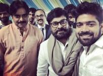 Chiranjeevi and Pawan Kalyan at dinner party in Raj Bhavan
