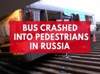 Bus Crashed Into Pedestrian Underpass In Russia