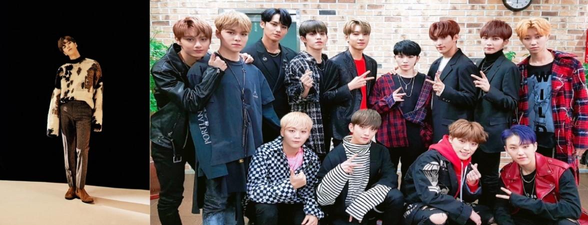 SHINee member Taemin and the members of SEVENTEEN. KBS Song Festival