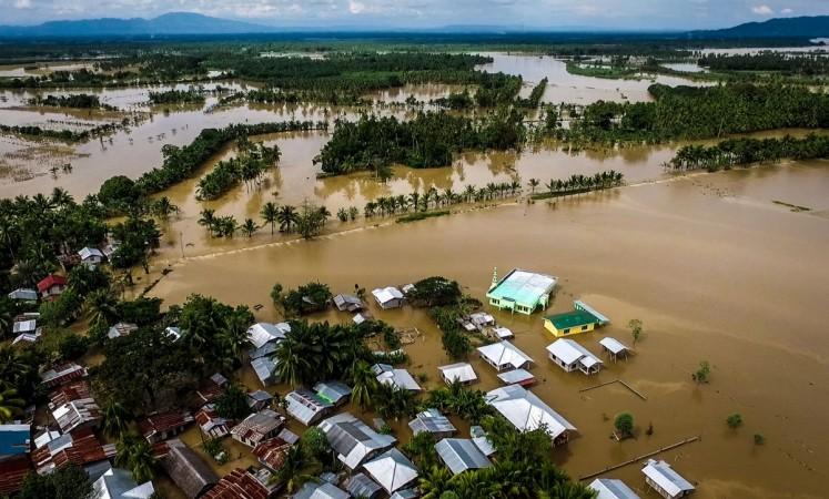 A general view of the flooded Municipality of Kabacan, North Cotabato, on the southern island of Mindanao on December 23 Philippines