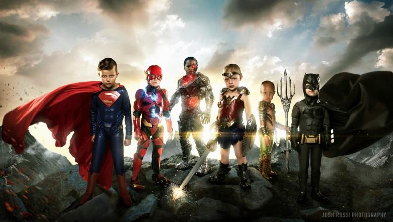 Utah-based photographer Josh Rossi decided to turn little children suffering from life-threatening illnesses and disabilities into their inner superheroes. kids justice league