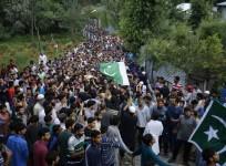 wani protests funeral