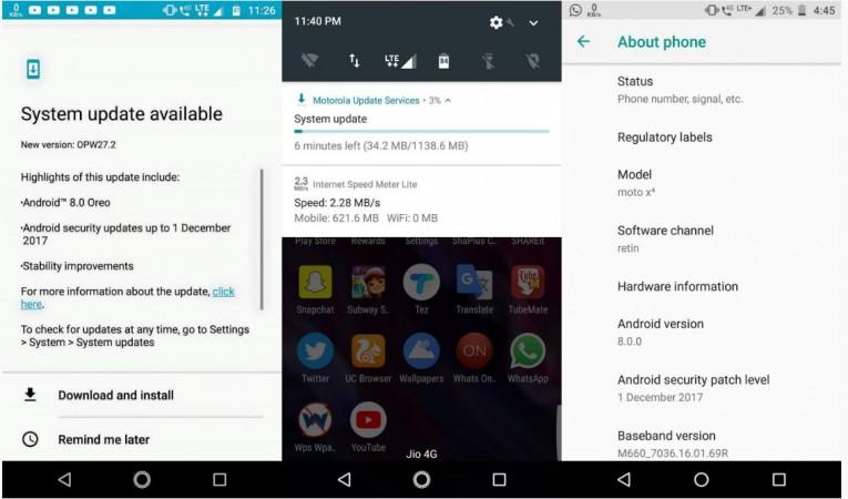 Moto X4 gets Android Oreo update in India: When will Moto G5 series get new update Motorola, Moto X4, Android Oreo, update