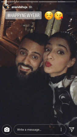 Sonam Kapoor, boyfriend Anand Ahuja wish Happy New Year 2018 Sonam Kapoor, boyfriend Anand Ahuja wish Happy New Year 2018