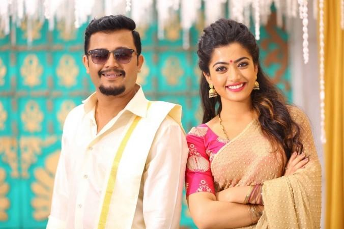Ganesh and Rashmika Mandanna in Chamak. Ganesh and Rashmika Mandanna in Chamak