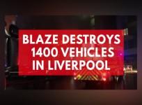 Flames Run Through Car Park In Liverpool