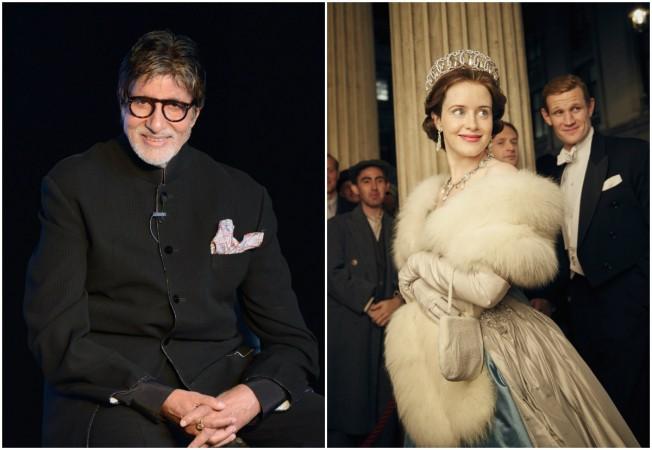 Actor Amitabh Bachchan (L); a still from Netflix's The Crown Actor Amitabh Bachchan (L); a still from Netflix's The Crown
