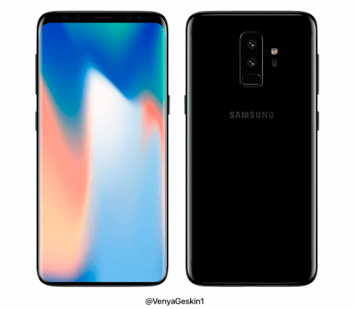 The earlier leaked images of Samsung galaxy S9 and S9 showed an almost non-existent bottom bezel. Samsung Galaxy S9 leaked renders