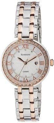 Casio Sheen Silver Dial Analog Watch for Women