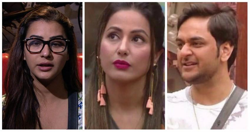 Shilpa Shinde, Hina Khan and Vikas Gupta Shilpa Shinde, Hina Khan and Vikas Gupta