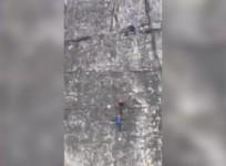Cable car rider captures dramatic mountain rescue attempt moments before deadly fall