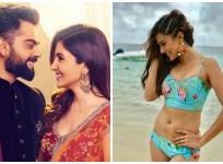 Virat Kohli, Anushka Sharma (left) Taapsee Pannu in Judwaa 2 (right)