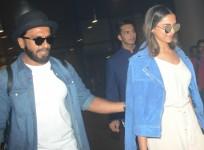 Ranveer Singh and Deepika Padukone at airport