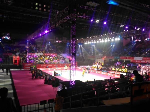 Smashers played in front of a full house on Saturday Nehru Indoor Stadium, Chennai