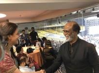 Kajal Aggarwal's fan girl moment with superstar Rajinikanth at Natchathira Vizha 2018