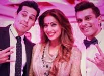 Dino Morea, Bipasha Basu and Karan Singh Grover on their wedding day