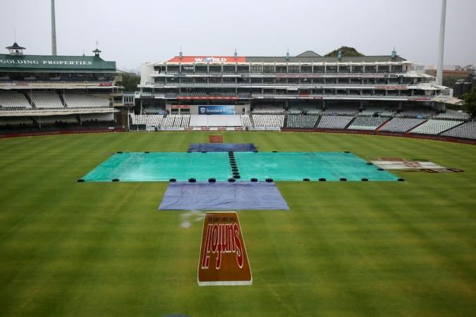 Newlands ground is under covers due to rain, during South Africa-India 1st Test, on Sunday (January 7). Newlands Cape Town