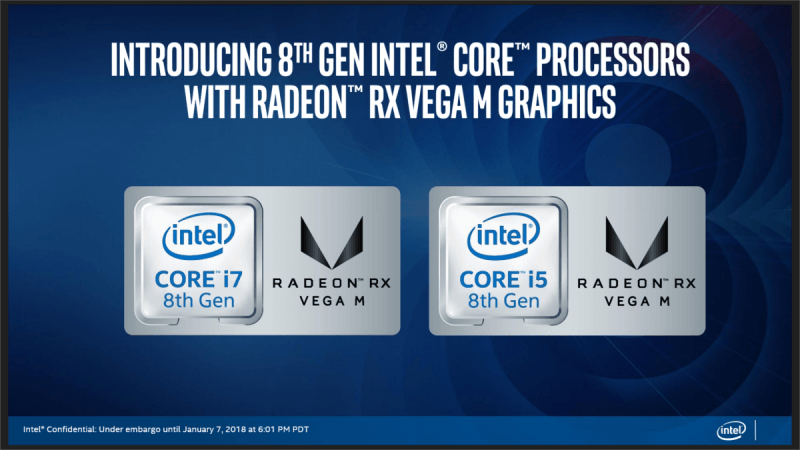 Intel 8th Gen Core CPUs With Integrated Radeon RX Vega Graphics