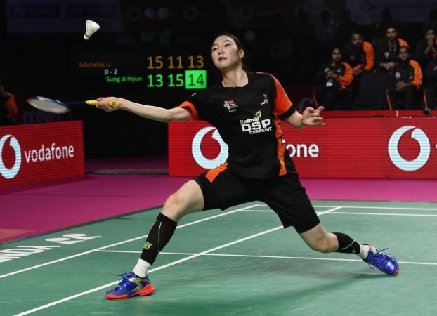 Delhi Smashers' Sung Ji Hyun. Sung Ji Hyun