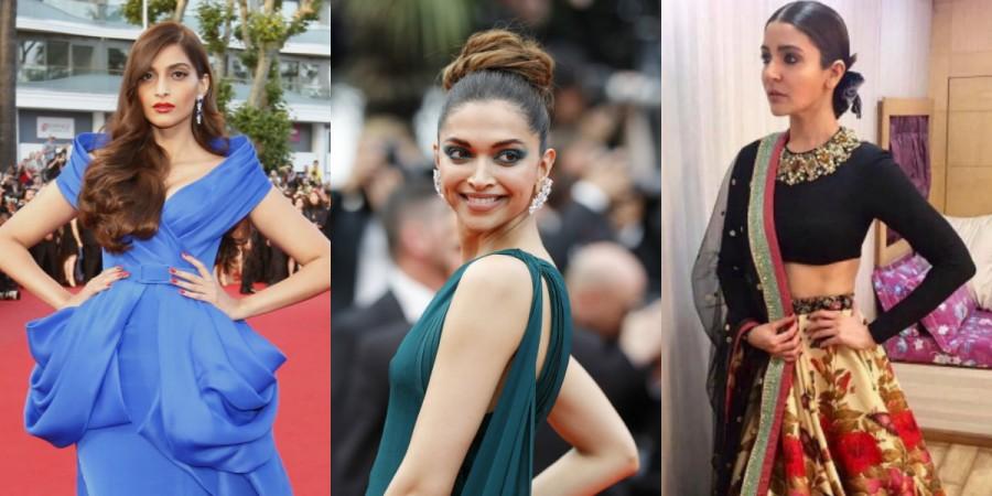 Sonam Kapoor, Deepika Padukone, Anushka Sharma Sonam Kapoor, Deepika Padukone, Anushka Sharma