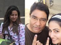 Hina Khan with her father