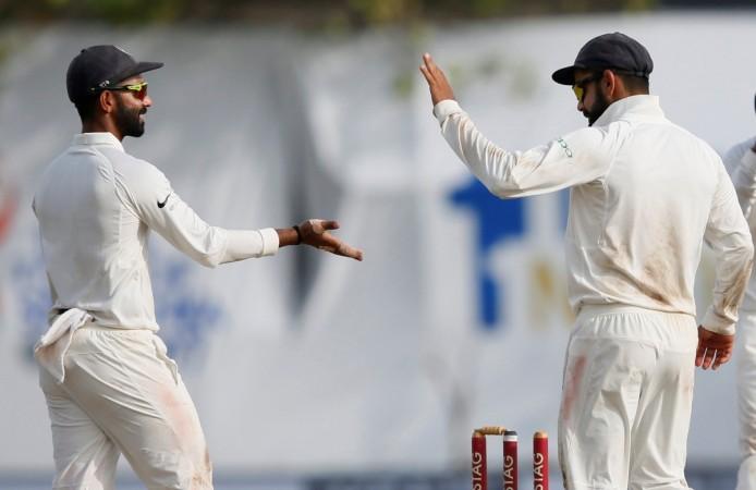 File photo: Ajinkya Rahane (left) and Virat Kohli during a Test match. Ajinkya Rahane Virat Kohli
