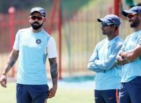 Virat Kohli, Wriddhiman Saha and Shikhar Dhawan