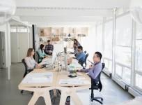 Sitting at desk