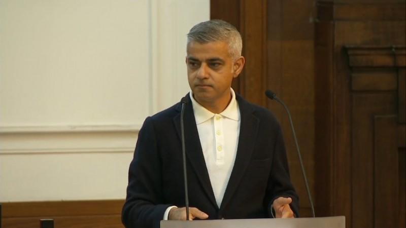Sadiq Khan Pro-Trump, pro-Brexit hecklers demand Sadiq Khan is arrested.