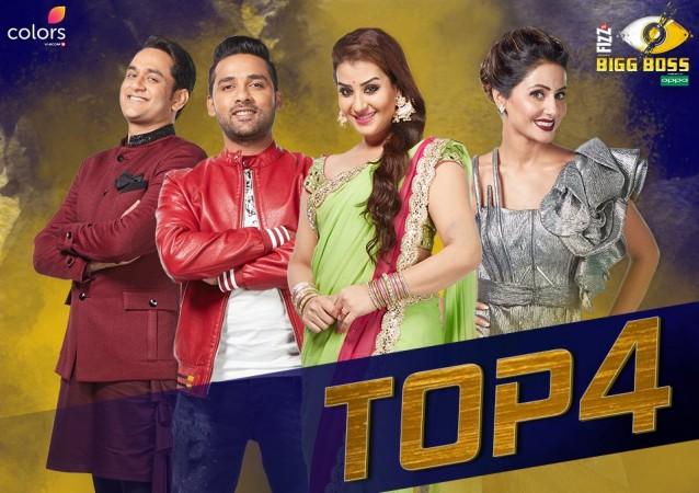 Vikas Gupta, Puneesh Sharma, Shilpa Shinde and Hina Khan Bigg Boss 11 finalists