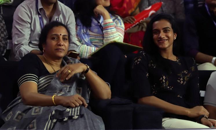 Sindhu (R) was spotted watching the final on Sunday PV Sindhu