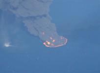 Oil tanker ablaze for nine days sinks