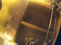 Firefighter catches baby