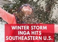 Winter storm Inga hits southeastern US, prompting school closures across multiple states