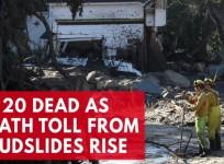 California mudslide death toll rises as search and rescue efforts continue
