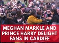 Prince Harry and Meghan Markle delight fans in Cardiff