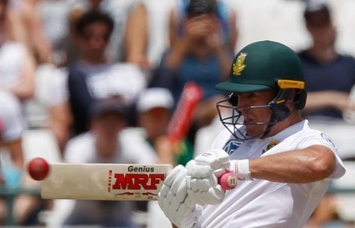 AB de Villiers bats against India in the first Test in Cape Town. AB de Villiers